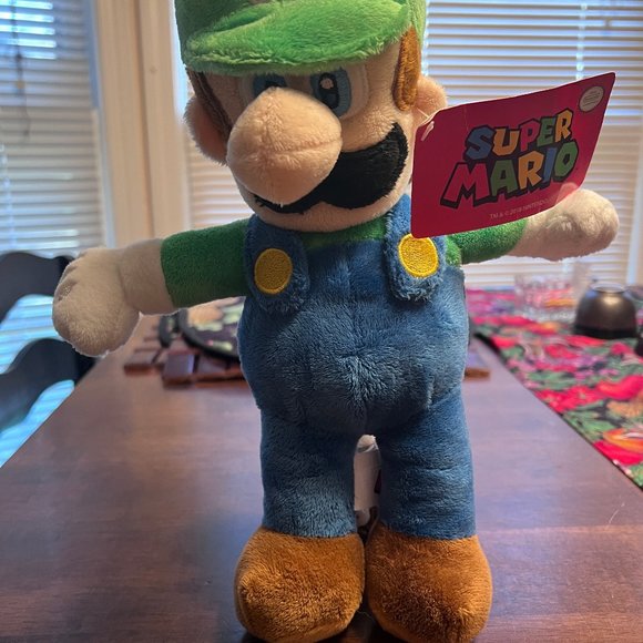 LUIGI Collectible ๐ฎ Super Mario Bros ๐ 2018 Super Soft Luigi 12" Plush nwt ๐ - Picture 3 of 4